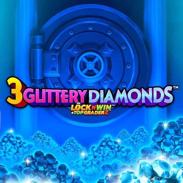 3 Glittery Diamonds slot visual from PearFiction Studios available on fieryplays.eu