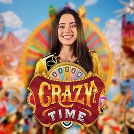 Crazy Time slot logo by Evolution at Fieryplay CasinoCrazy Time